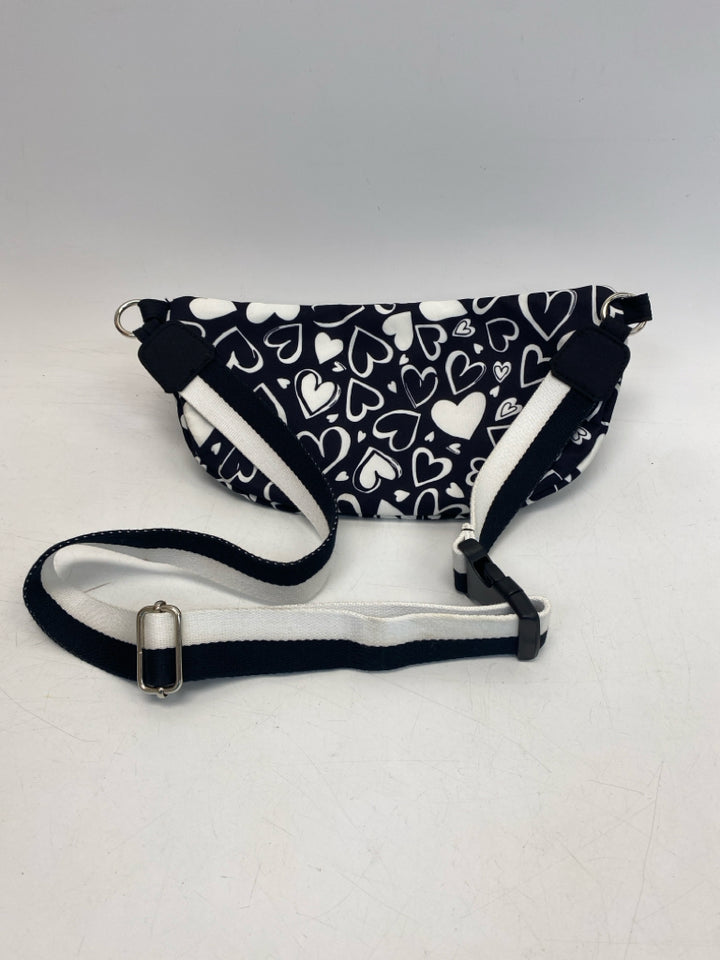 Brighton Black White Heart(s) Belt Bag