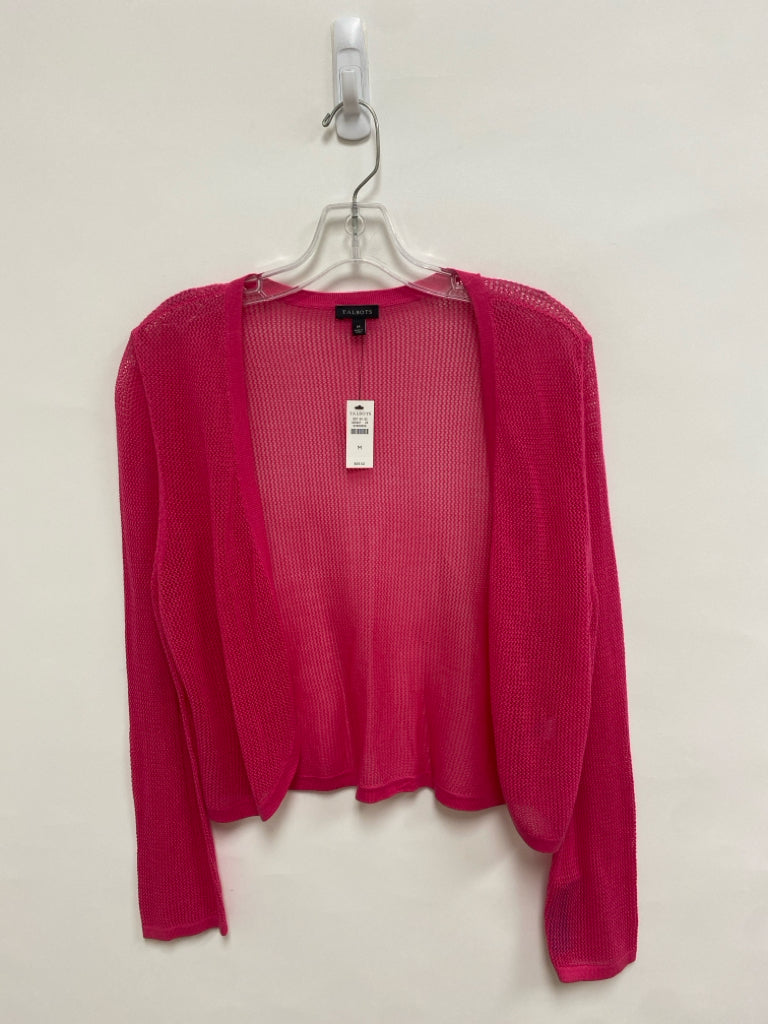 NWT Talbots Size M Hot Pink Drape Mesh Ladies Sweater