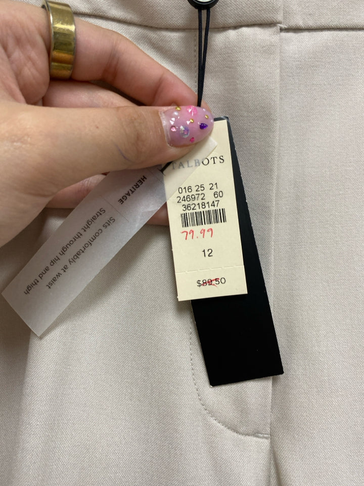 NWT Talbots Size 12 Khaki Ladies Pants