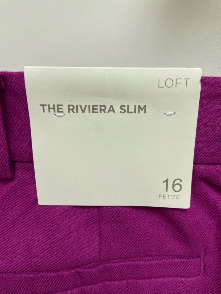 NWT LOFT  SIZE  16P Violet Plus Size Pants
