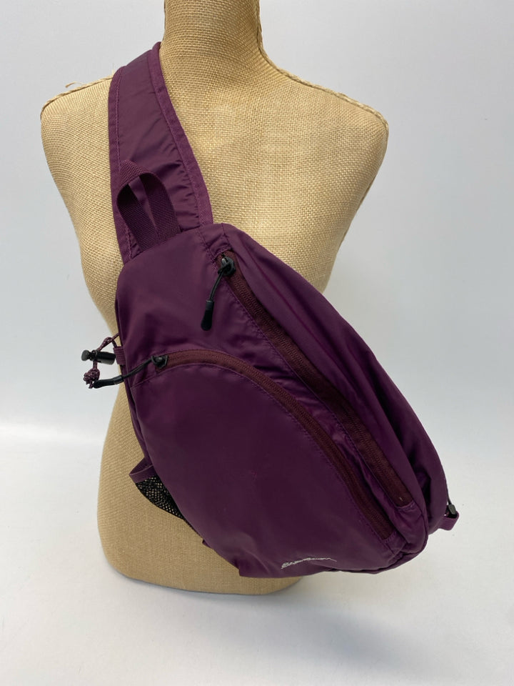 Eddie Bauer Dark Plum Nylon Crossbody