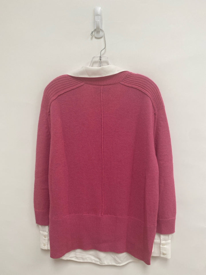 BROCHU WALKER Size S Pink White Wool Blend Ladies Sweater