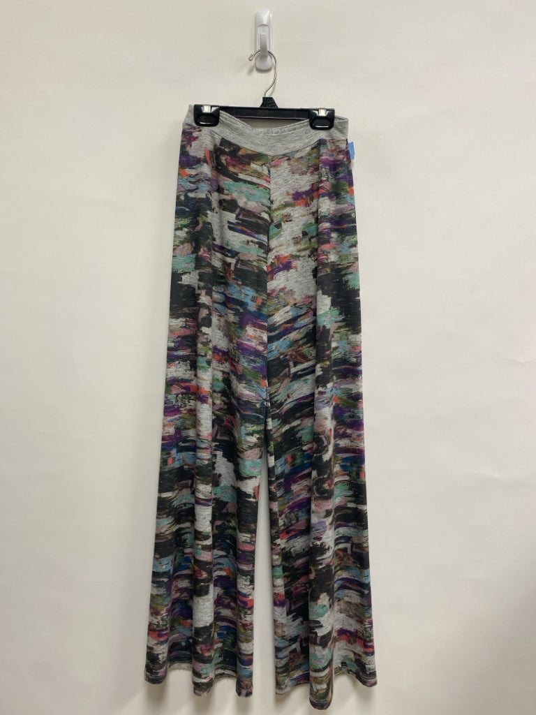 Inoah Size XS Gray Purple/Green Abstract Ladies Pants