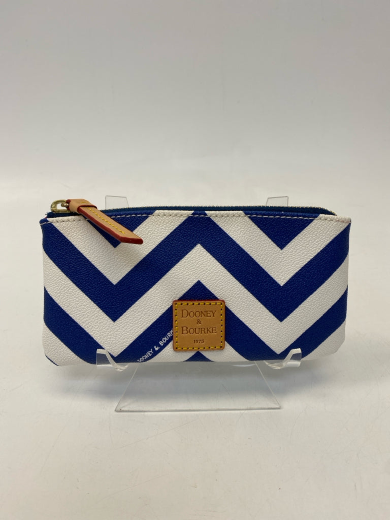Dooney &amp; Bourke White Dark Blue Chevron Misc. Accessory