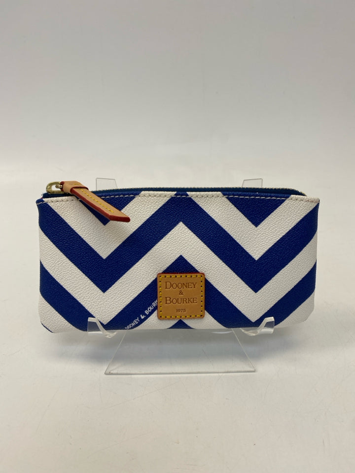 Dooney &amp; Bourke White Dark Blue Chevron Misc. Accessory
