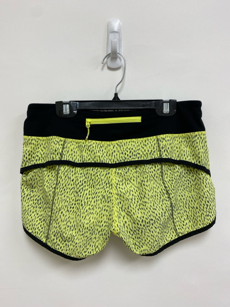 Lululemon Size 4 Yellow Black Speckles Athletic Shorts