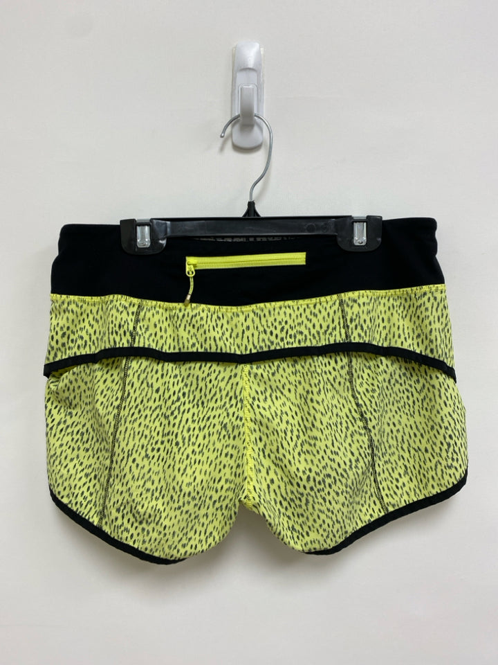 Lululemon Size 4 Yellow Black Speckles Athletic Shorts