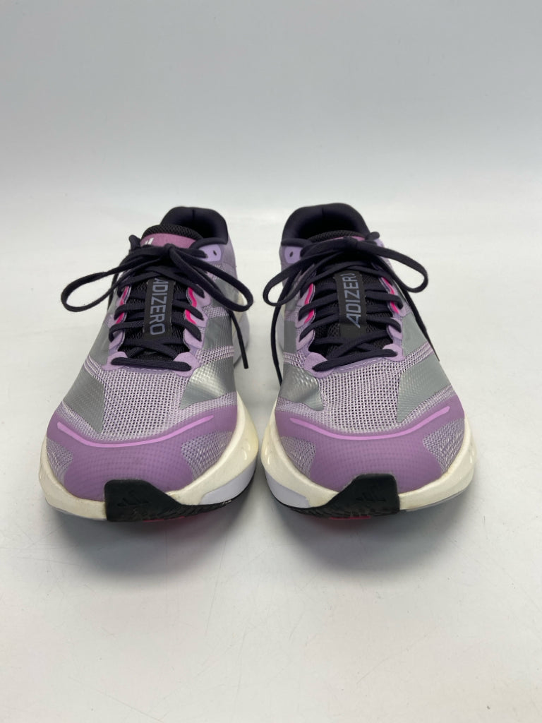 Adidas  Size 8 Purple Silver Lace-up Sneakers