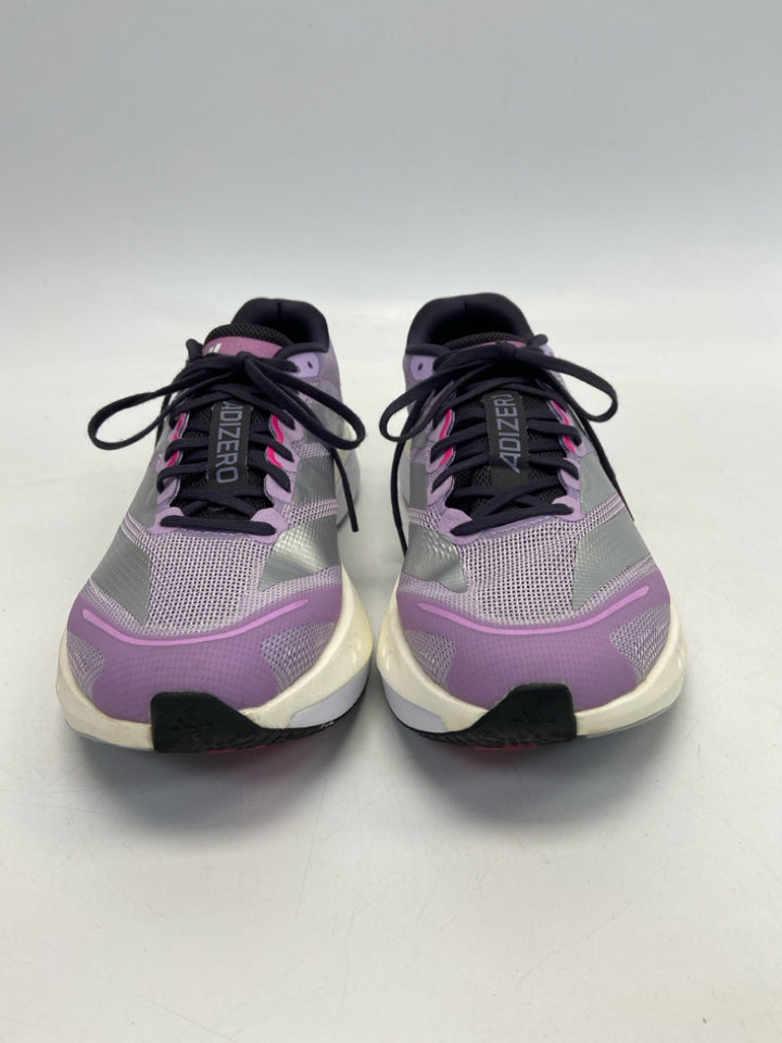 Adidas  Size 8 Purple Silver Lace-up Sneakers