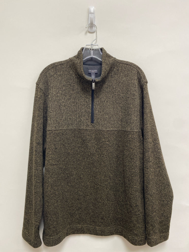 Van Heusen Size L Dark Brown Black Mottled Men&