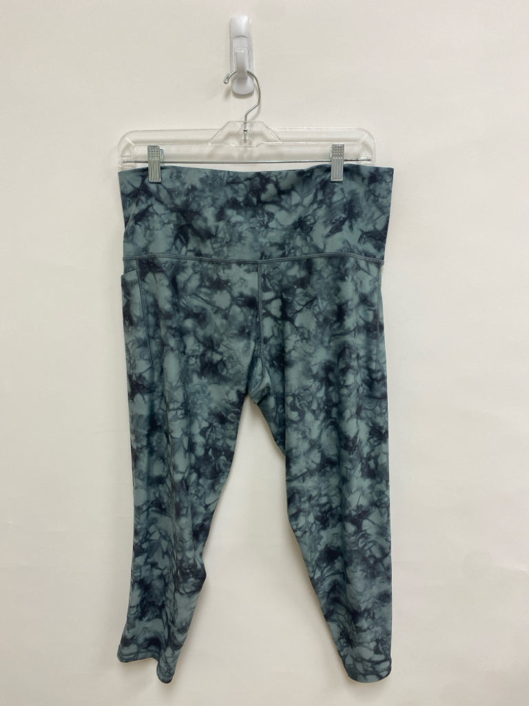 Athleta  SIZE  1X Seafoam Charcoal Tie Dye Plus Size Athletic Legging