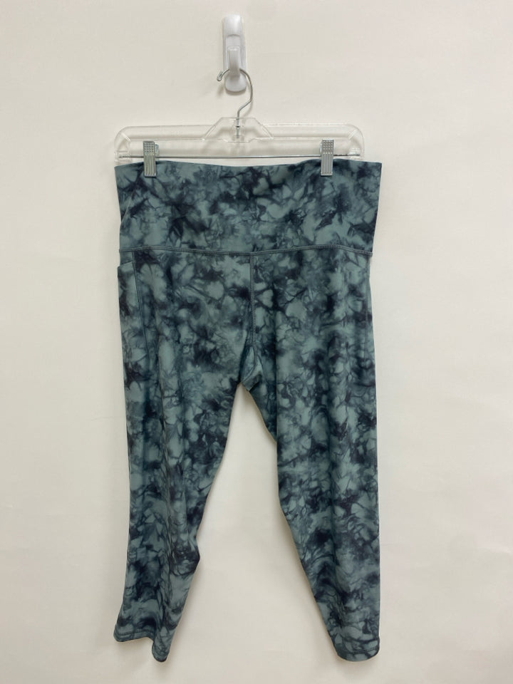 Athleta  SIZE  1X Seafoam Charcoal Tie Dye Plus Size Athletic Legging