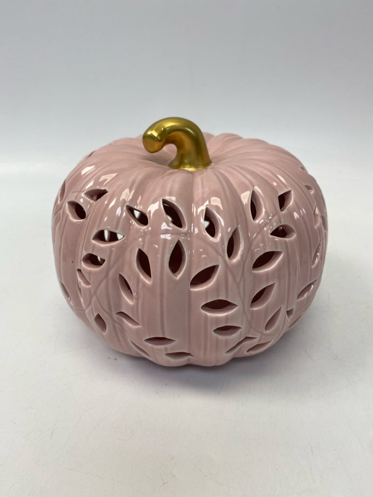 Pink Gold Perforated Ceramic Fall
