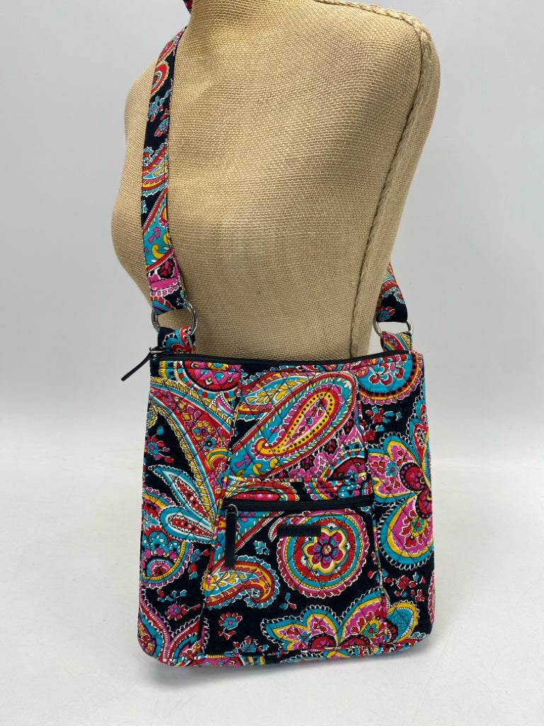 Vera Bradley Black Multi-Color Crossbody