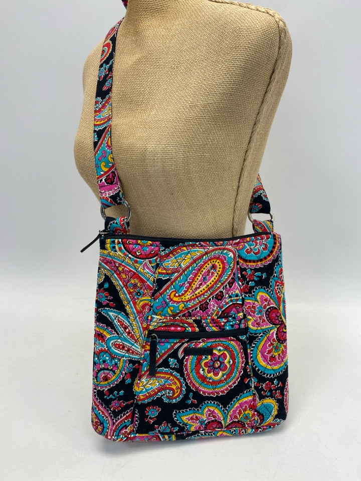 Vera Bradley Black Multi-Color Crossbody