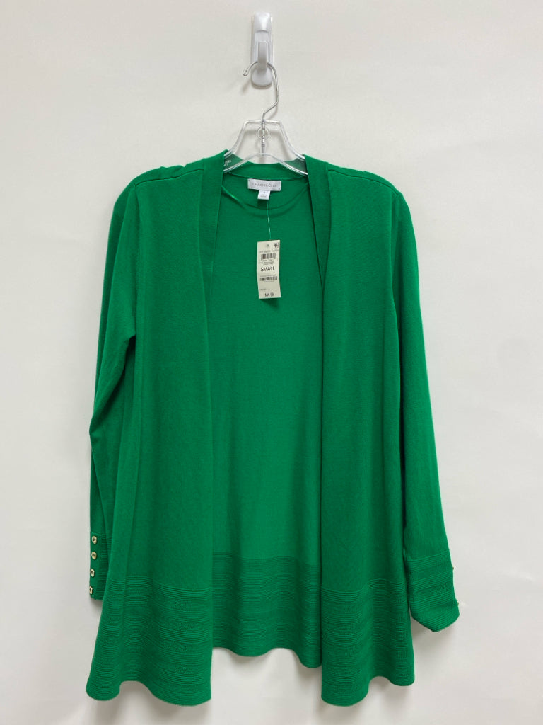 NWT Charter Club Size S Kelly Green Drape Ladies Sweater