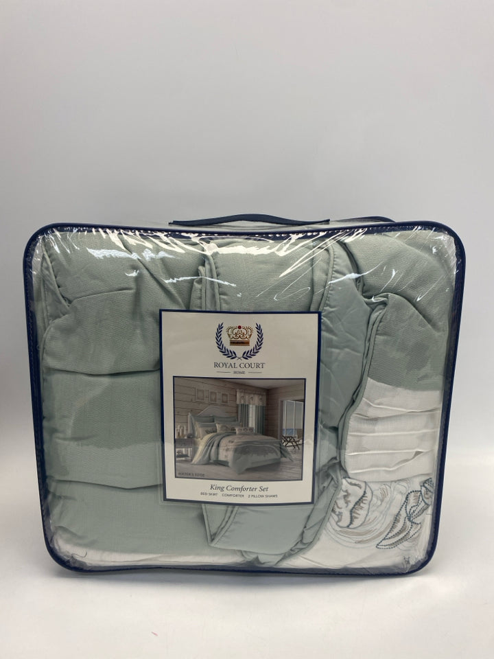 NEW/PKG Sage White Shells Comforter