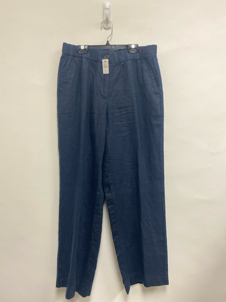 NWT Talbots Size M Navy Wide Leg Linen Ladies Pants