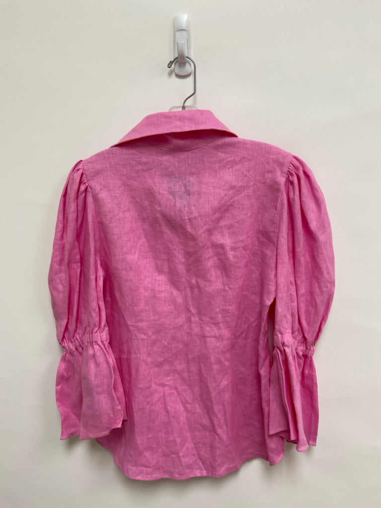 NWT Size S Pink Button Up Linen Ladies Top
