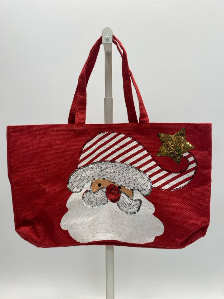 Red White Santa Jute Christmas