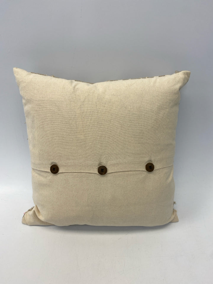 Taupe Natural Print Pillow