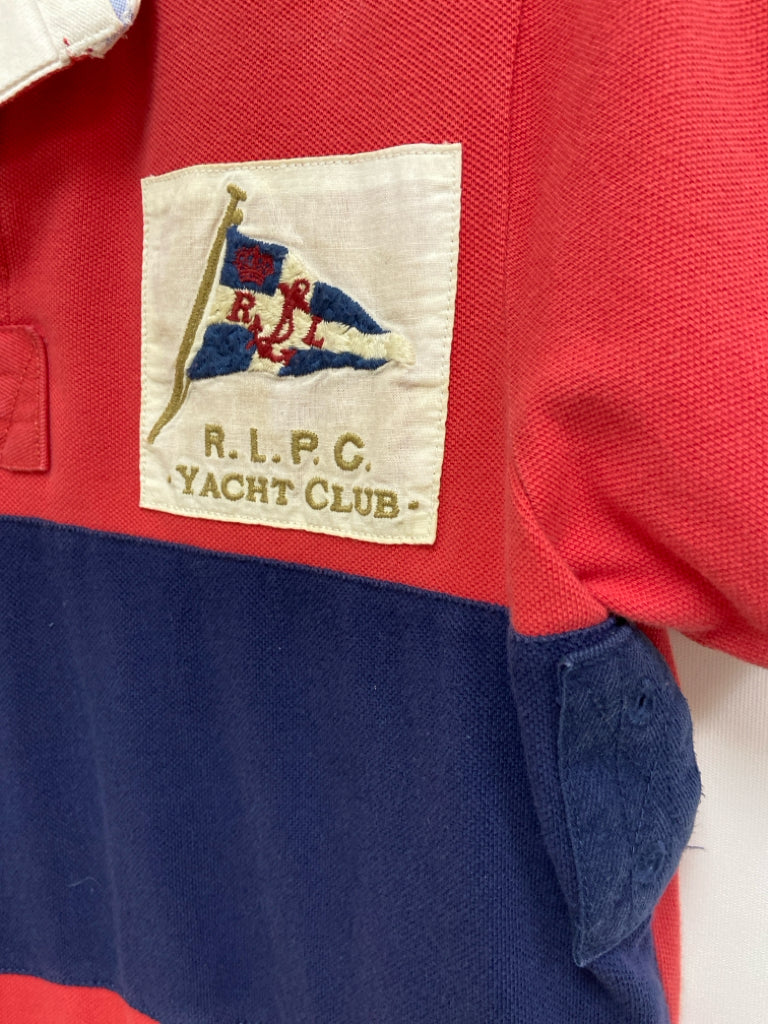 Ralph Lauren Size S Red Navy/White Striped Polo Men&