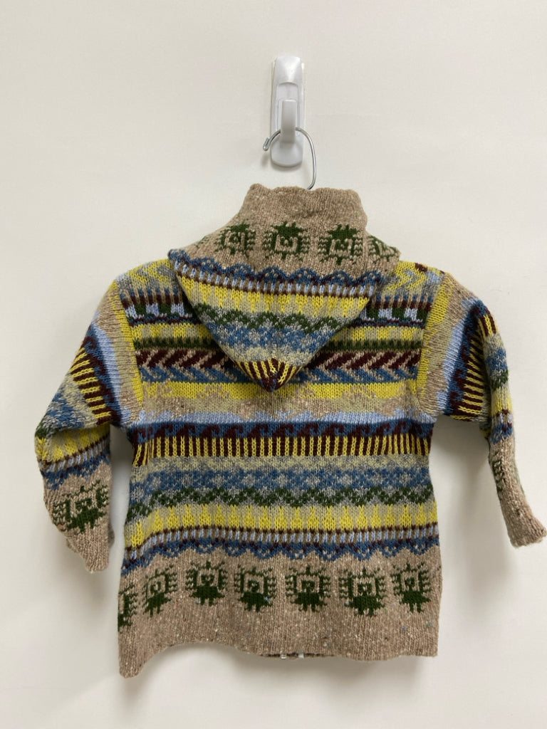 NWT SIZE 12M Beige/Blue Yellow/Blue Southwestern Zip Down Boy&