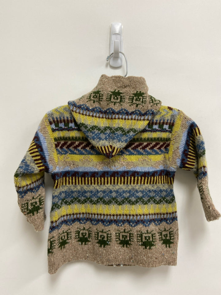 NWT SIZE 12M Beige/Blue Yellow/Blue Southwestern Zip Down Boy&