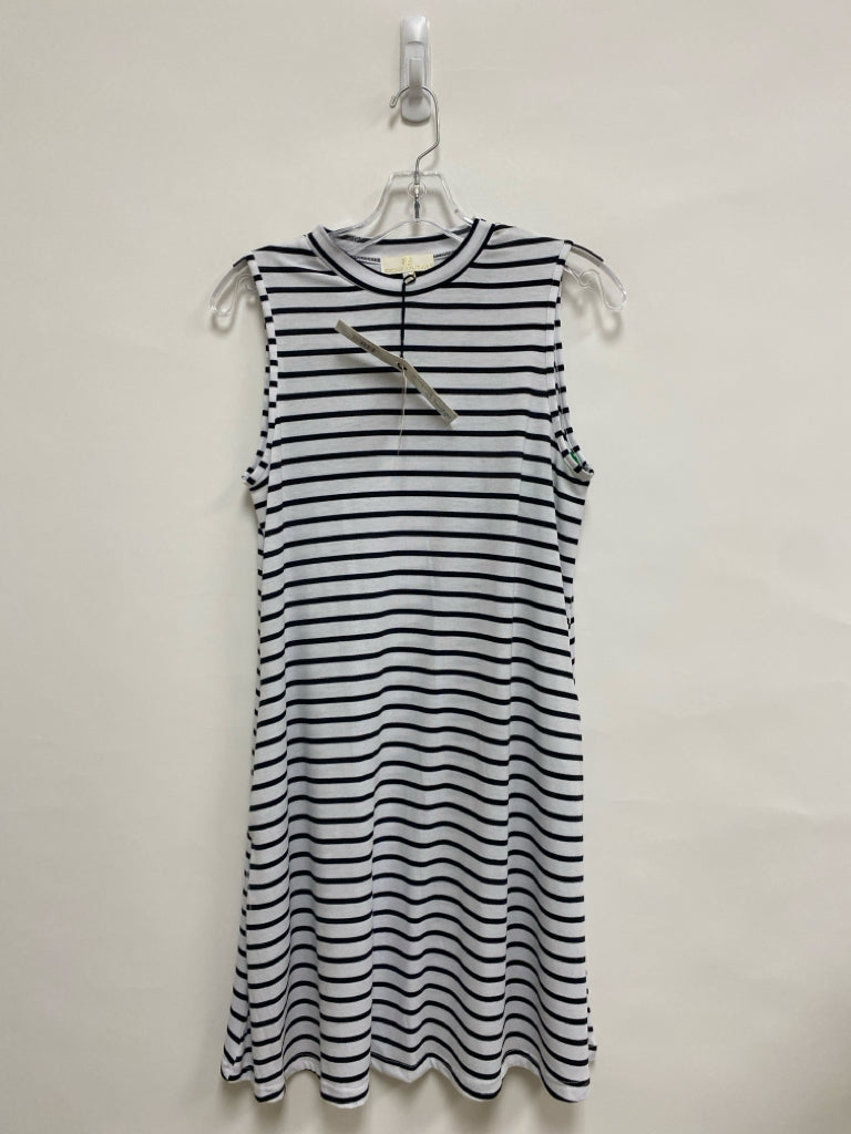 NWT Simply Southern Size S White Black Stripes Sleeveless Ladies Dress