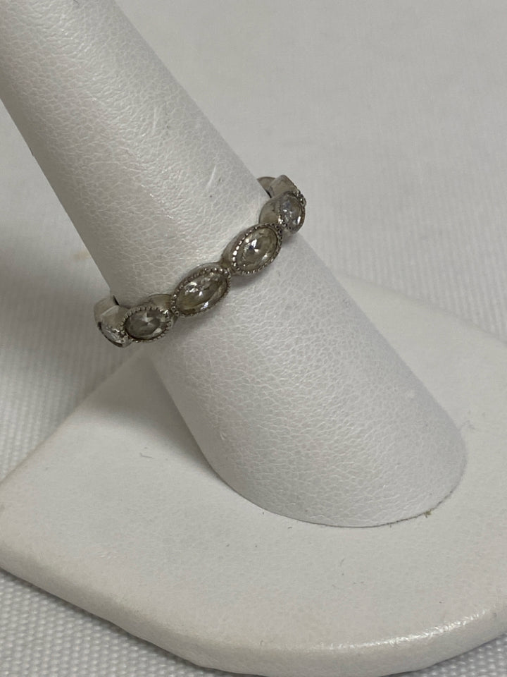 Silver Clear Sterling Silver Ring
