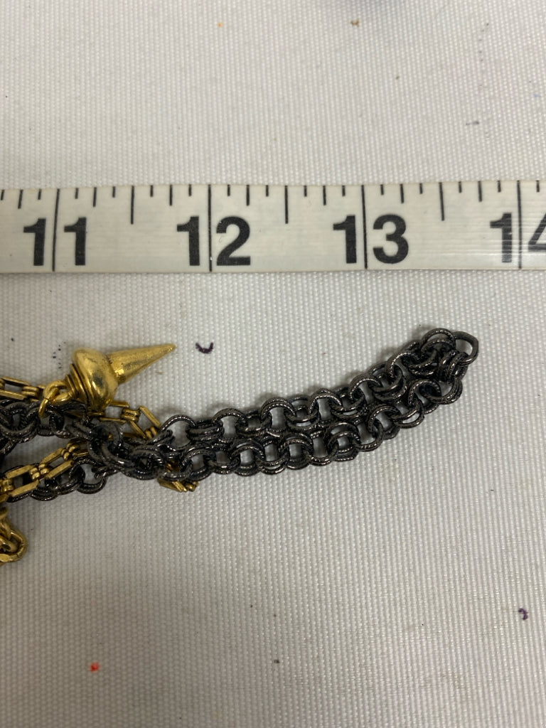 Gold Color Black Charms Necklace