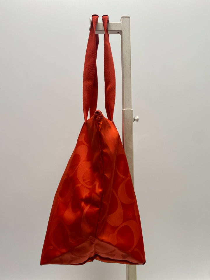 Coach Burnt Orange Signature Handbag