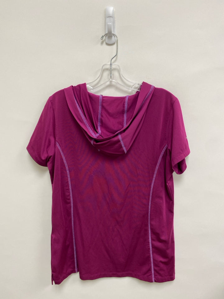 Ping Size L Magenta Hooded Short Sleeve Athletic Top