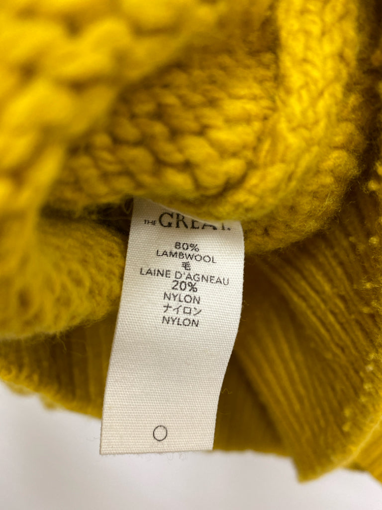 The GREAT. Size XS Mustard Puff Sleeve Wool Blend Ladies Sweater