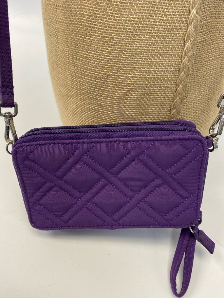 Vera Bradley Purple Quilted Fabric Crossbody