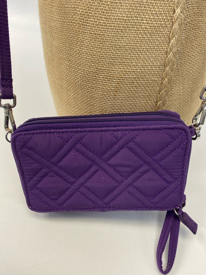 Vera Bradley Purple Quilted Fabric Crossbody