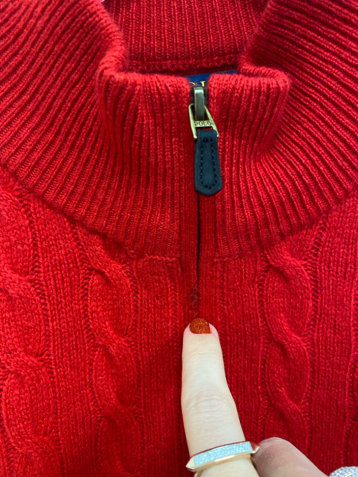 Polo Size XXL Red Cable Knit Wool Blend Men&