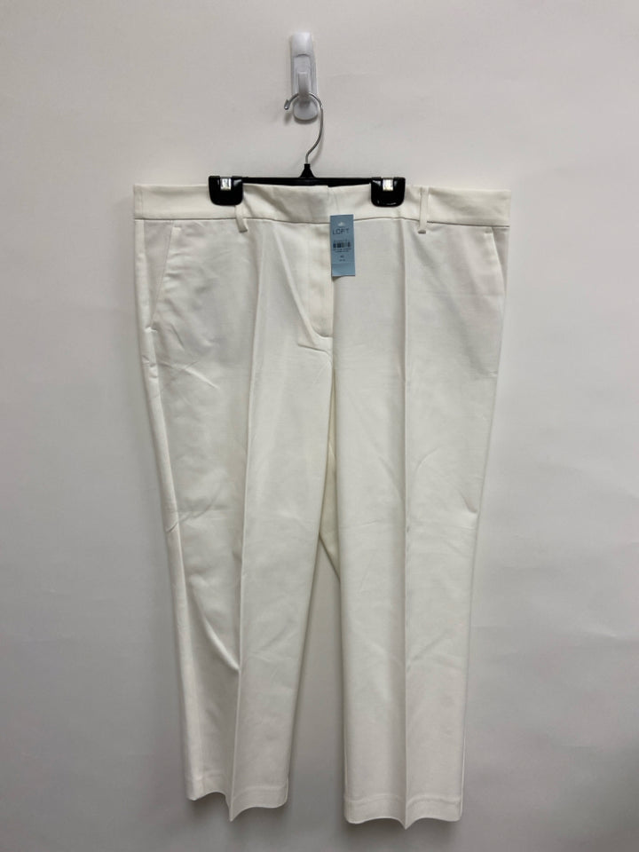 NWT LOFT  SIZE  16P White Plus Size Pants