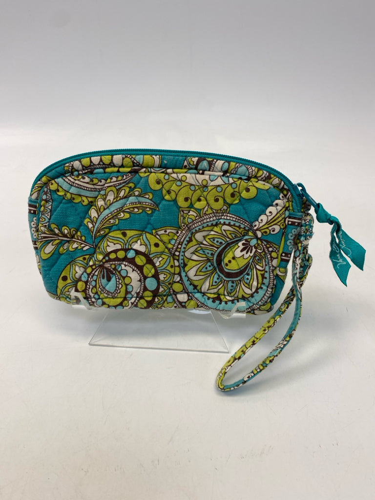 Vera Bradley Turquoise Multi-Color Fabric Wristlet