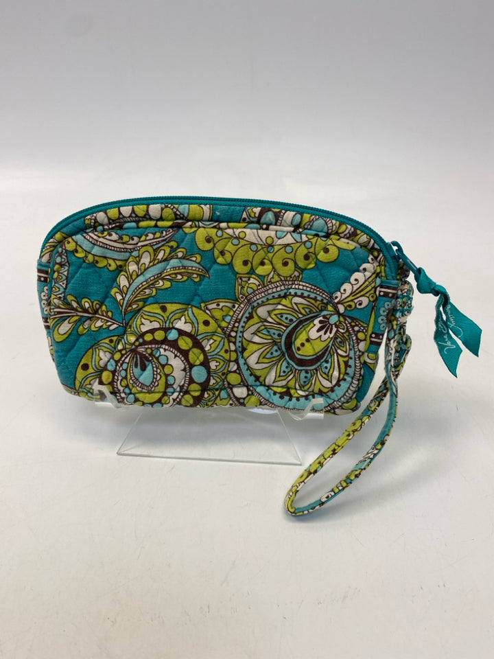 Vera Bradley Turquoise Multi-Color Fabric Wristlet