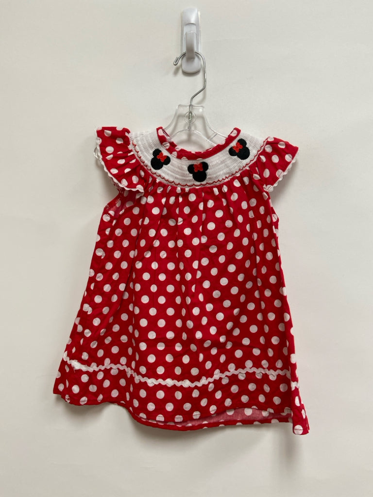 SIZE XS Red/White Smocking Sleeveless Girl&
