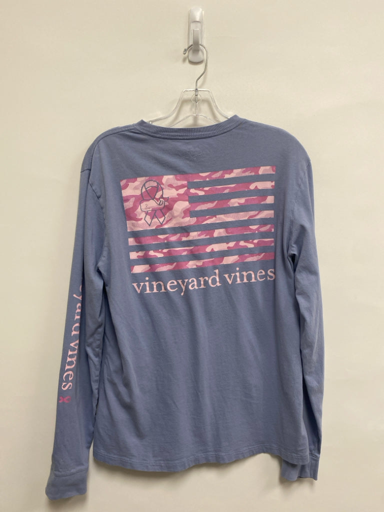 Vineyard Vines Size S Slate Blue Pink Long Sleeve Tee Ladies Top
