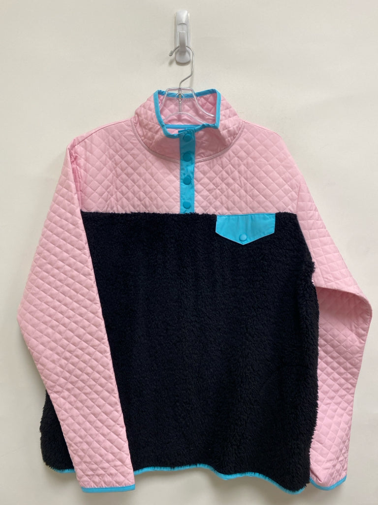 Crown &amp; Ivy Size XL Pink Black/Blue Ladies Pullover