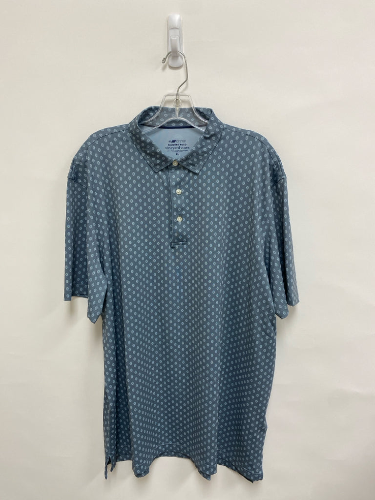 Vineyard Vines Size XL Gray Pale Gray Shapes Polo Men&