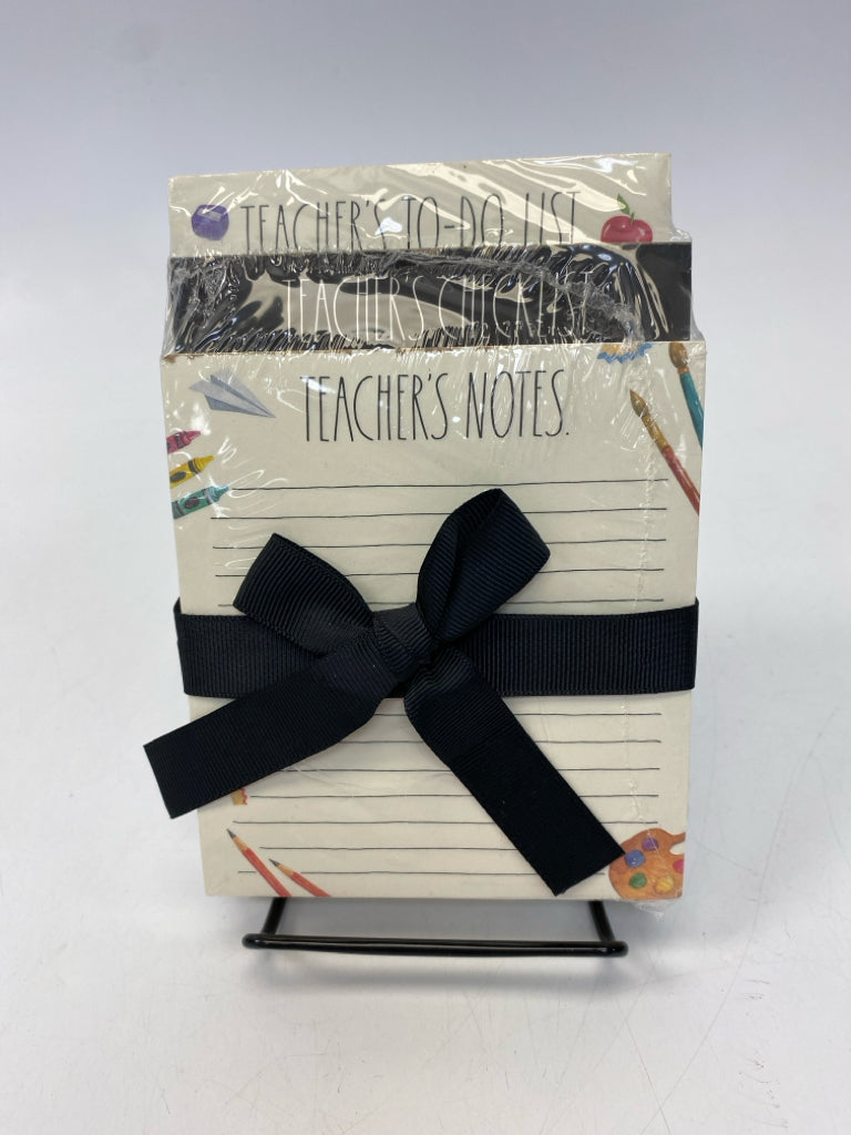 NEW Rae Dunn 3 Teacher Note Pads