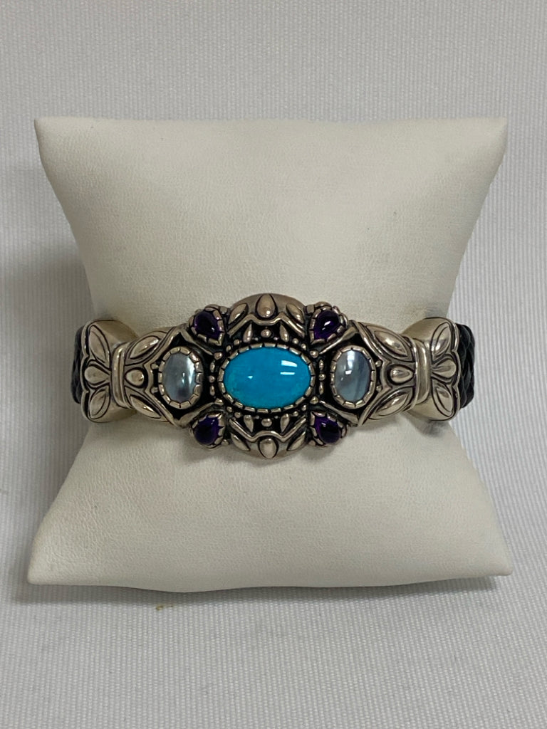 Turquoise Purple/Black Stones Bracelet