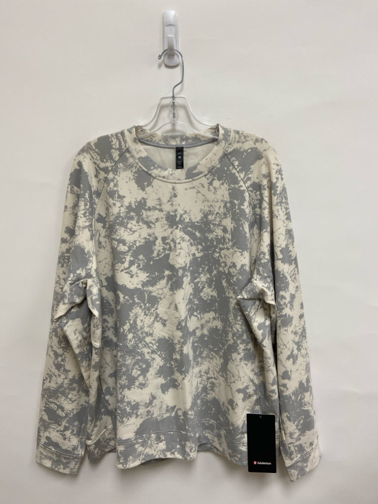 NWT Lululemon  SIZE  XXL Cream Gray Tie Dye Plus Size Athletic Top