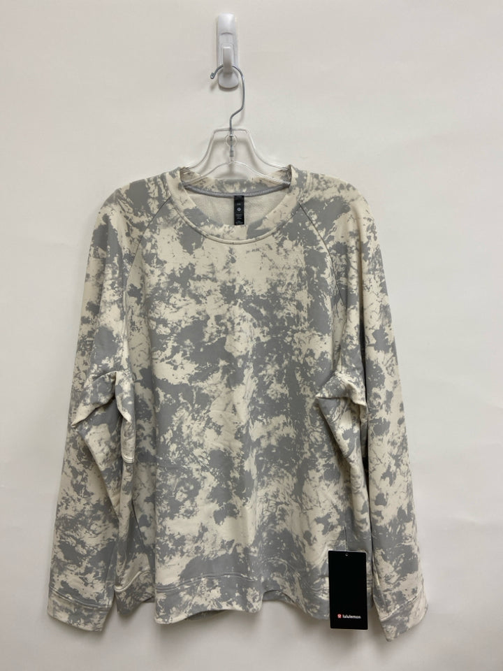 NWT Lululemon  SIZE  XXL Cream Gray Tie Dye Plus Size Athletic Top