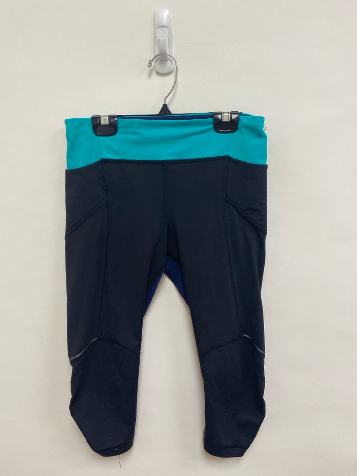 Lululemon Size XS Turquoise Navy/Black Athletic Leggings