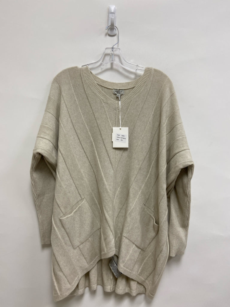 NWT Size M Oatmeal Lines Ladies Sweater